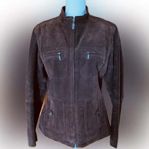 Ruff Hewn Suede Leather brown jacket - Picture 13 of 14